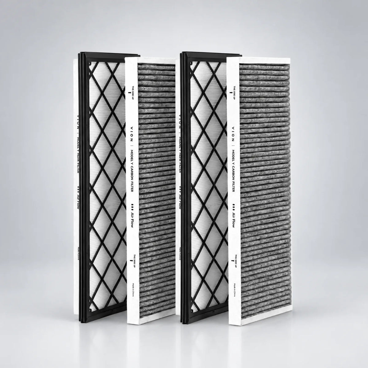 4 PCS Cabin Air Filter HEPA Compatible  With Tesla Model Y Air Intake Filter Replacement with Activated Carbon